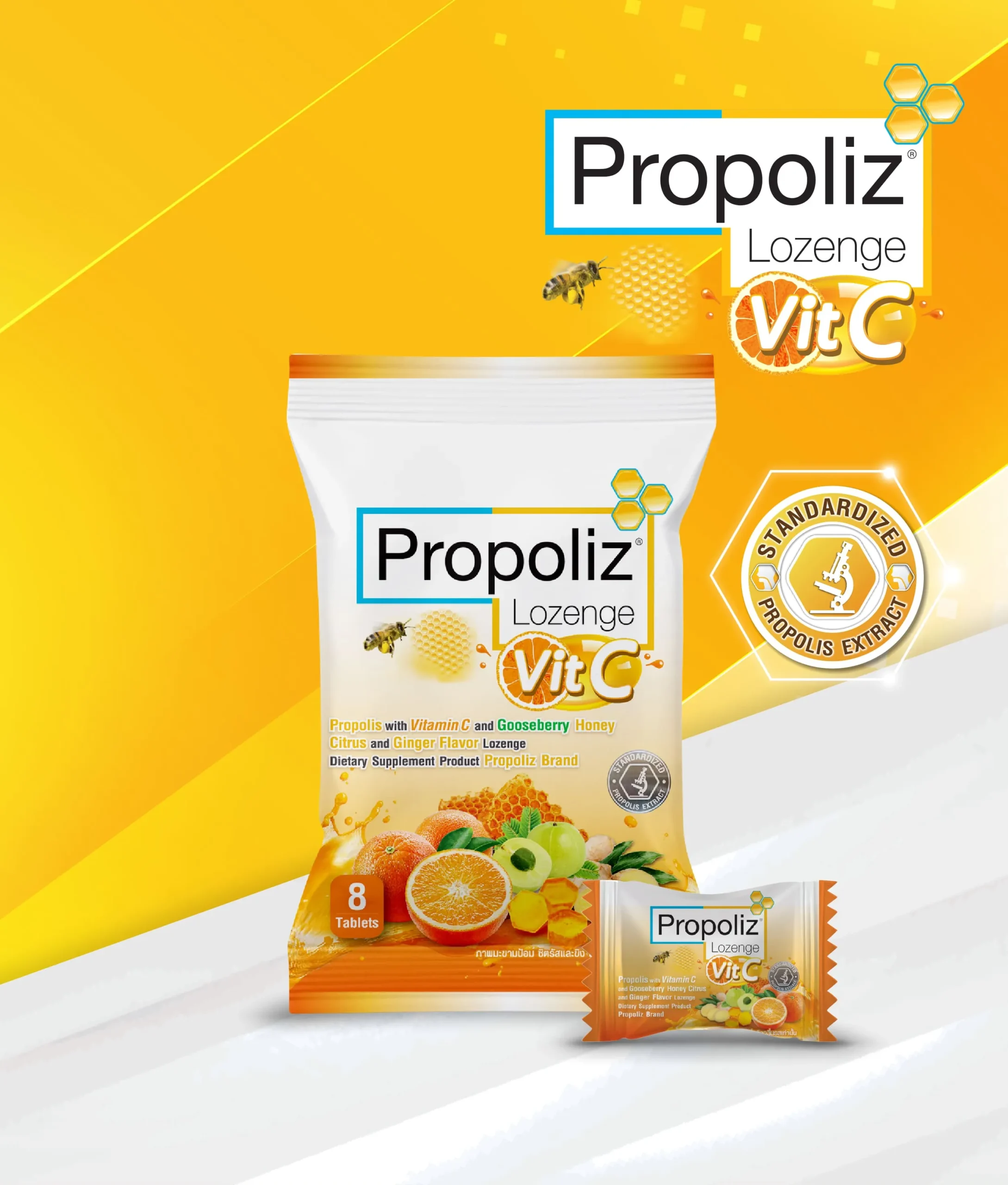 PROPOLIZ Lozenge Vit C 8 Tablets