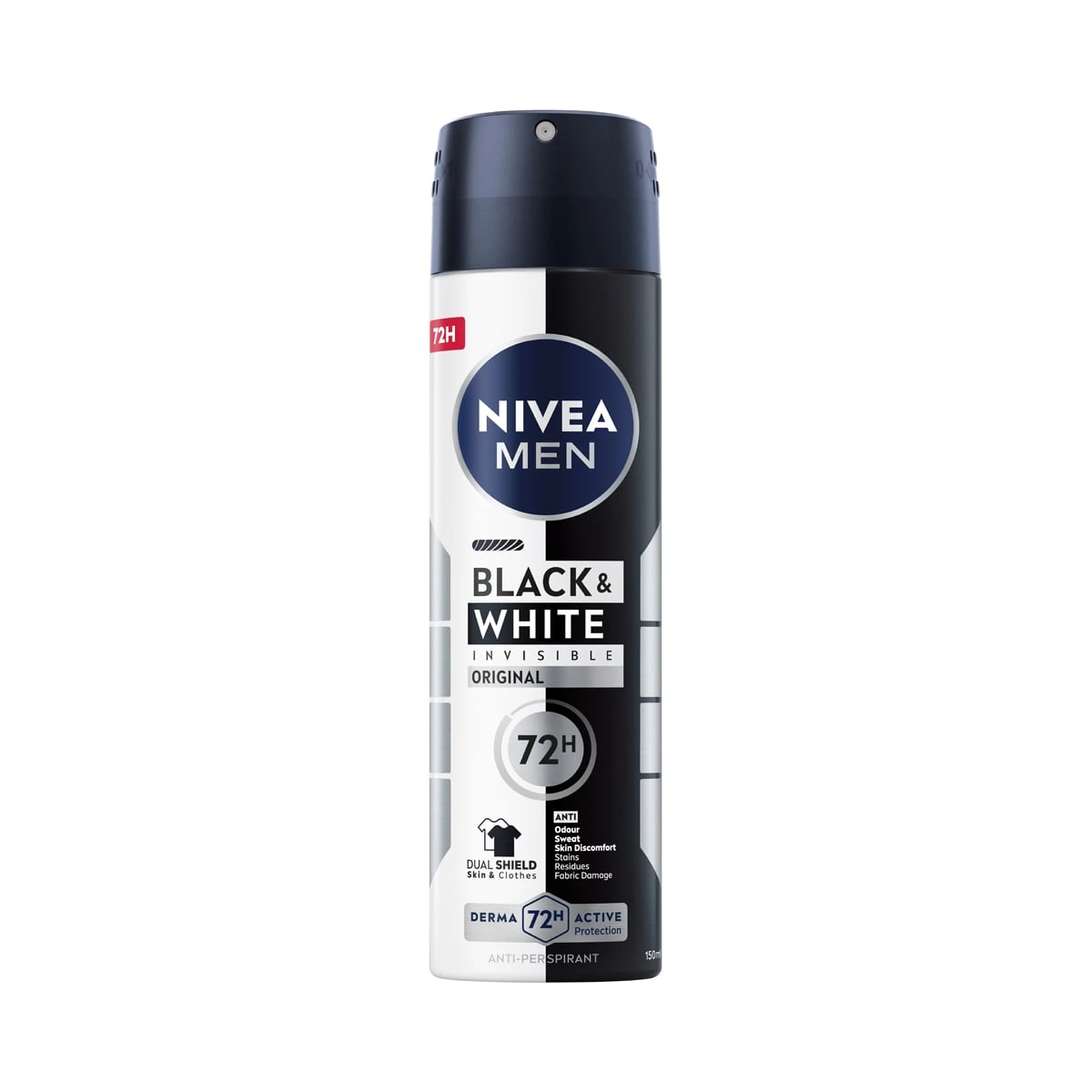 NIVEA Men Black and White Invisible Spray Deodorant 150ml