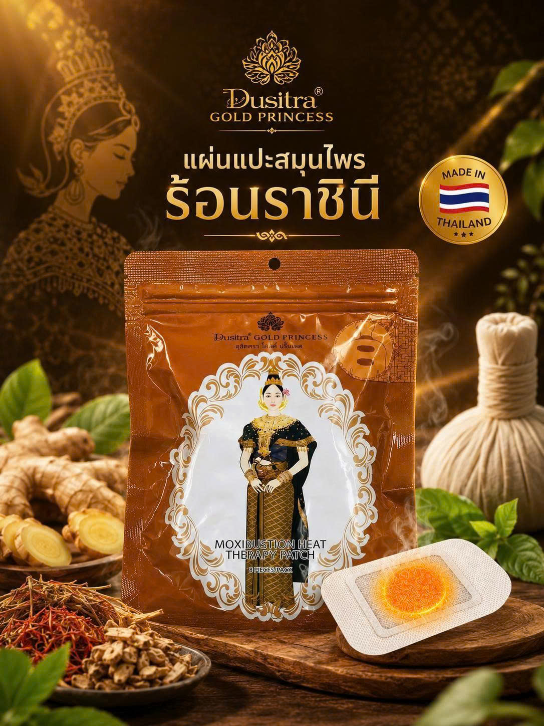 GOLD PRINCESSROYAL ZINGIBER BODY MASK 5PCS