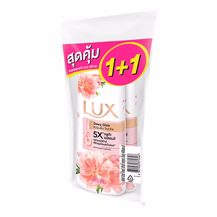 Lux Shower Cream Dewy Glow 450 Ml. Twin (1+1)