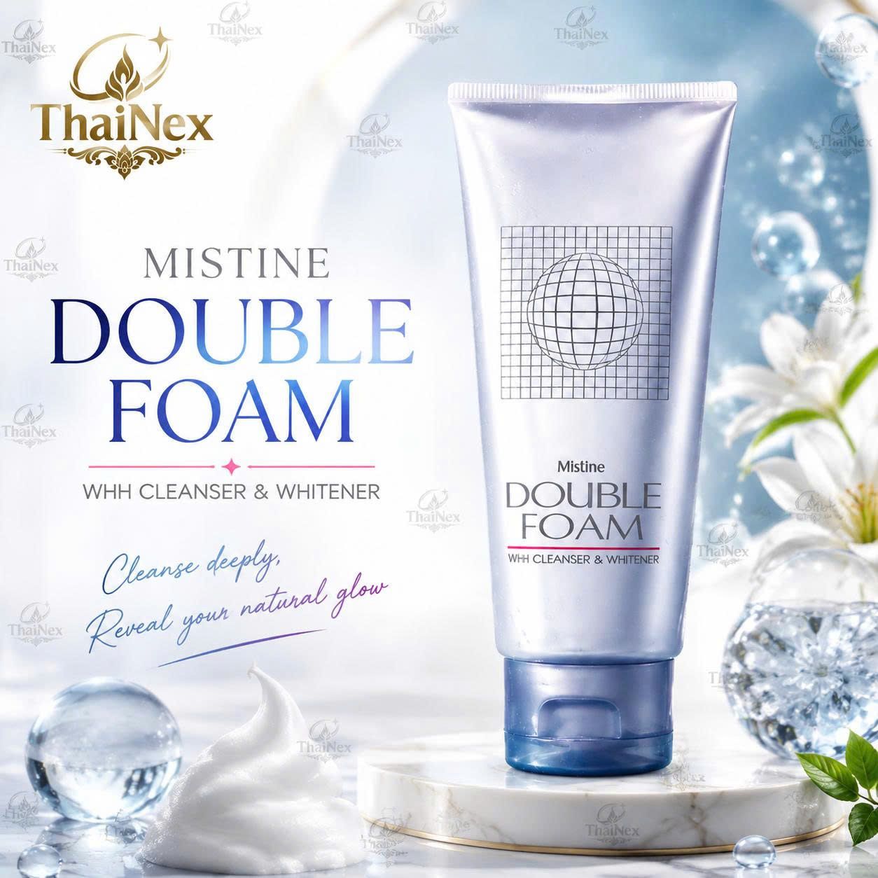 Mistine Double Foam With Cleanser & Whitener