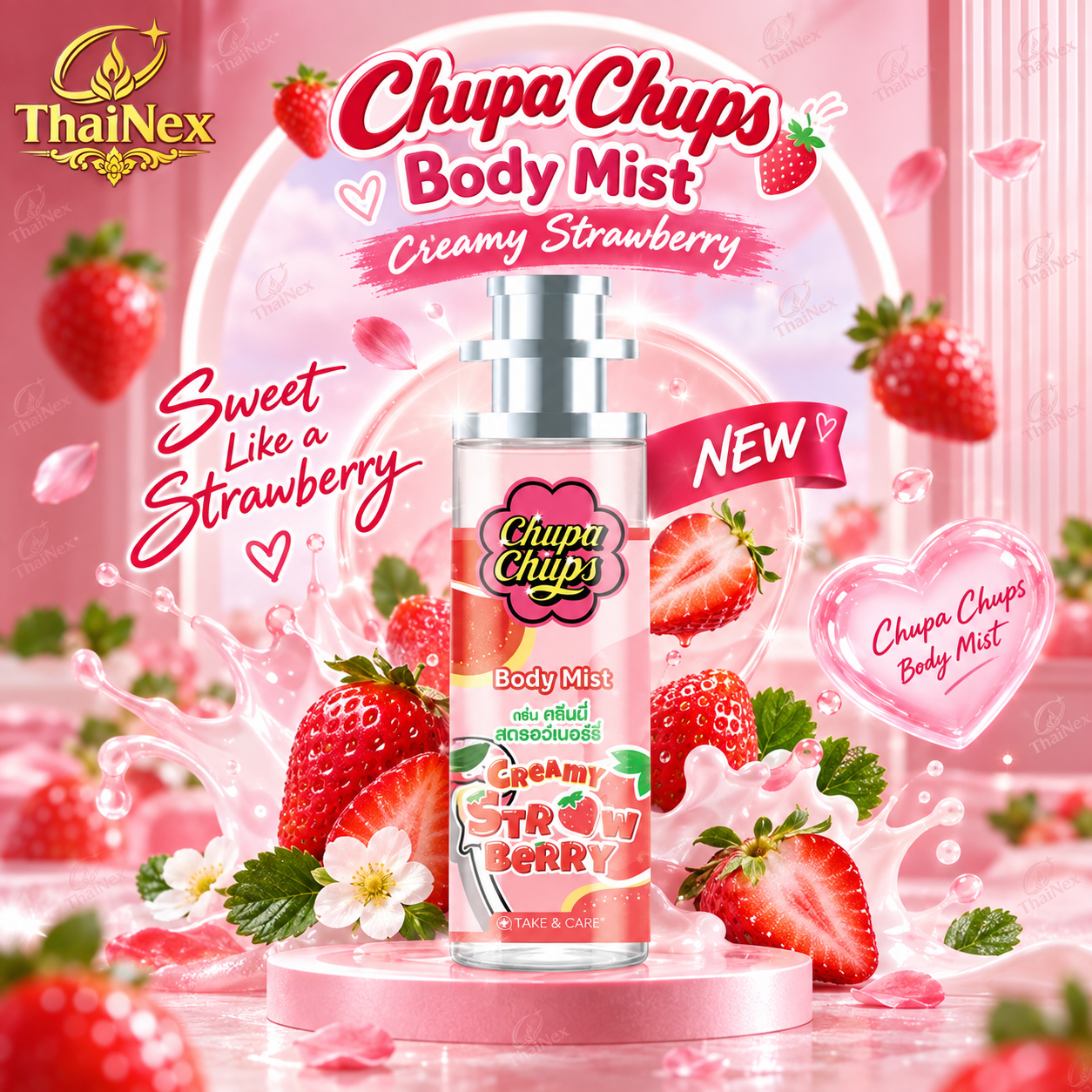 Chupa Chups Creamy Strawberry Body Mist 30ml
