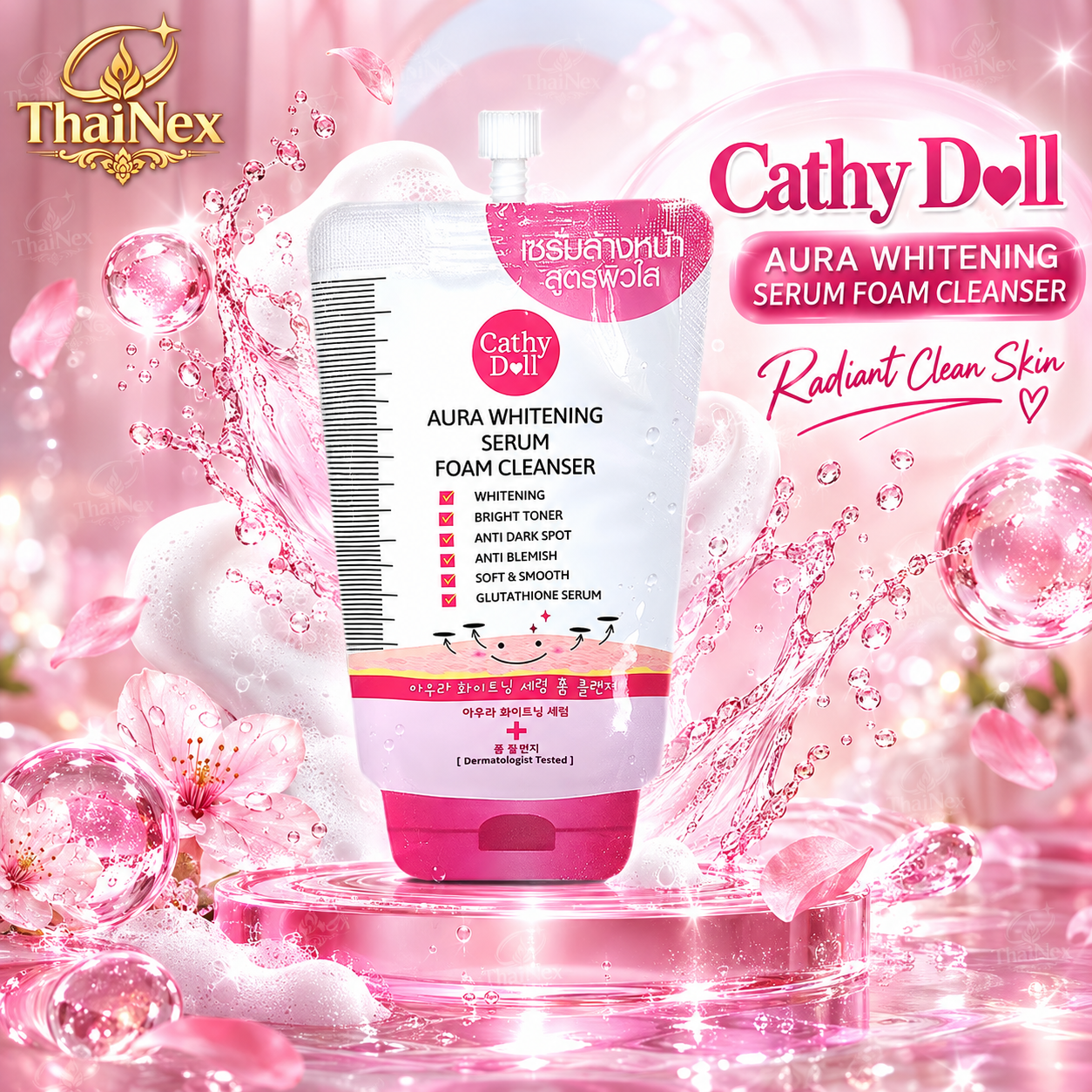 Cathy Doll Aura Whitening Serum Foam Cleanser 12ml