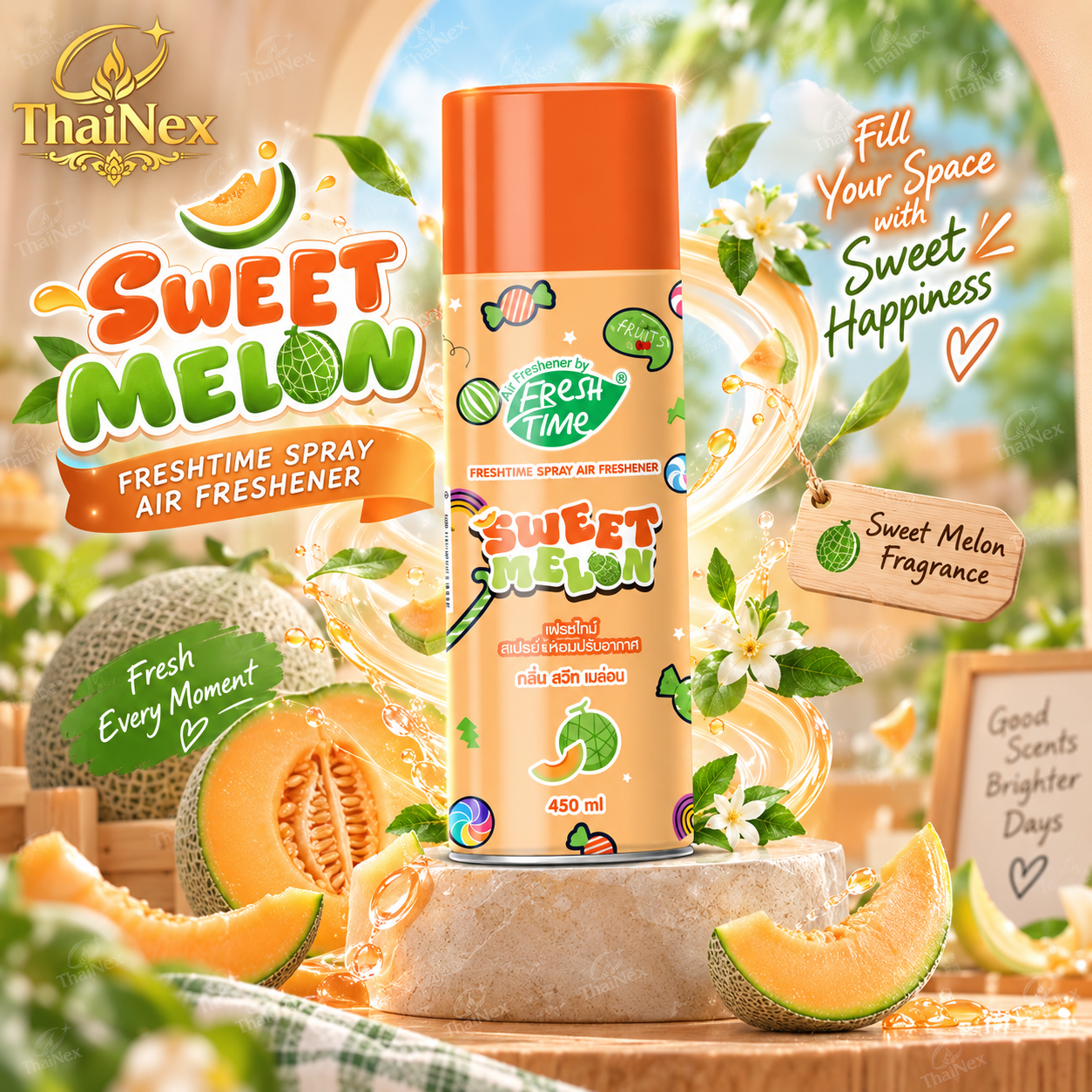 Chupa Chups Sweet Melon Air Freshener Spray 450ml
