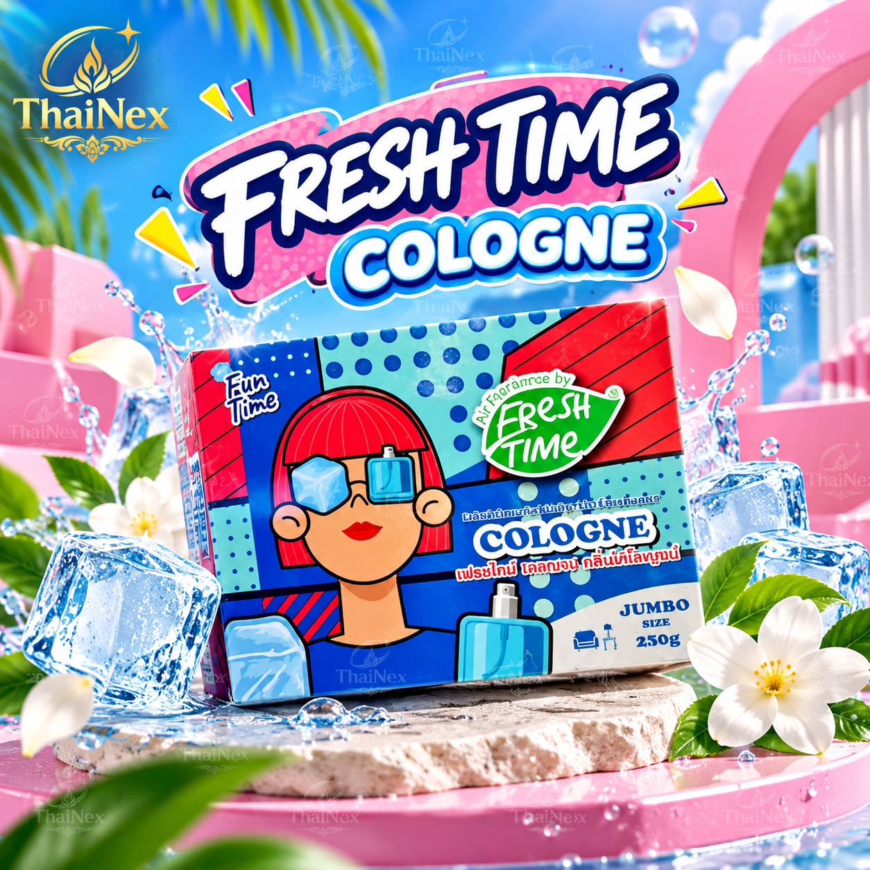 FreshTime Gel Tray Air Freshener Cologne Scent 230g