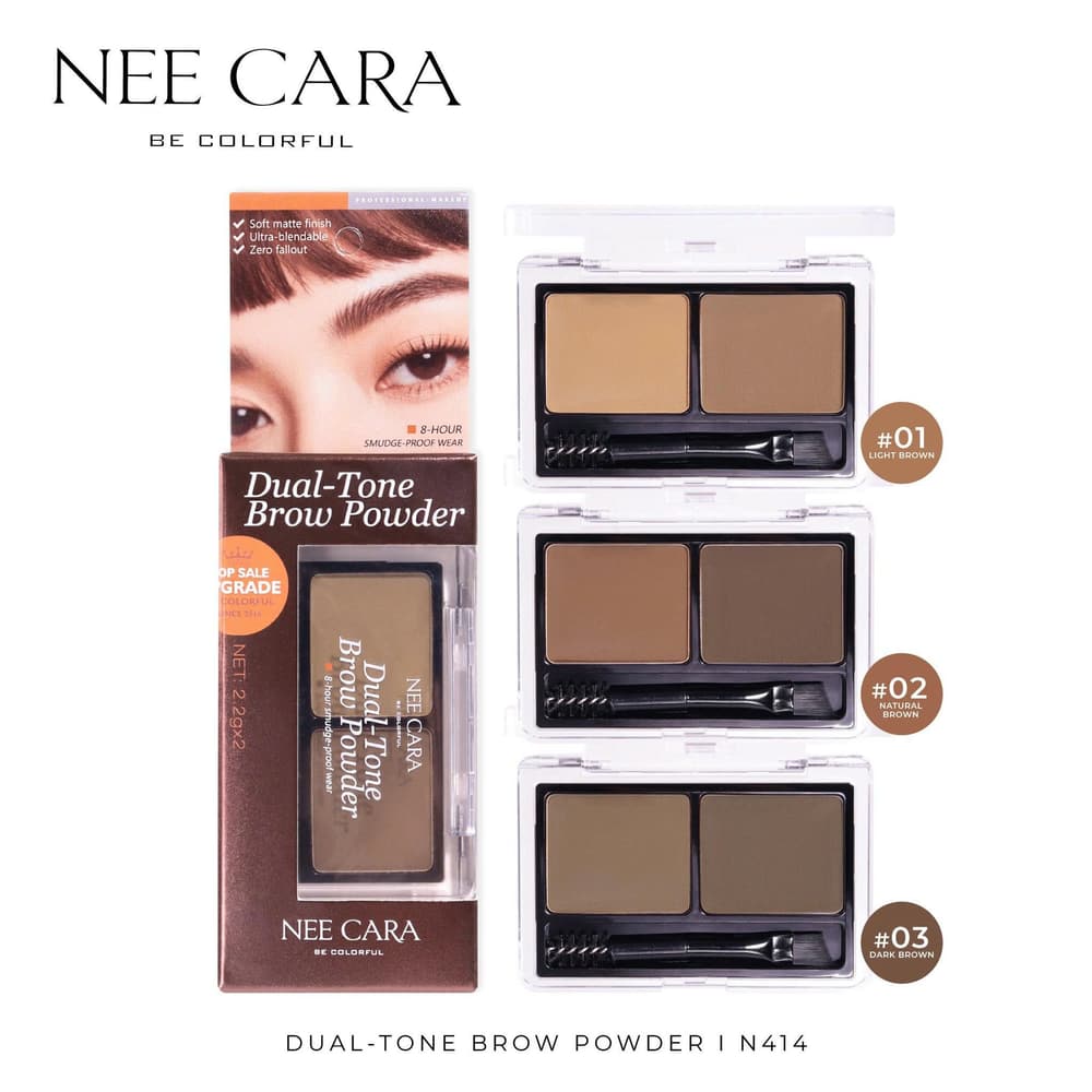 N414 Nee Cara Dual Tone Brow Powder
