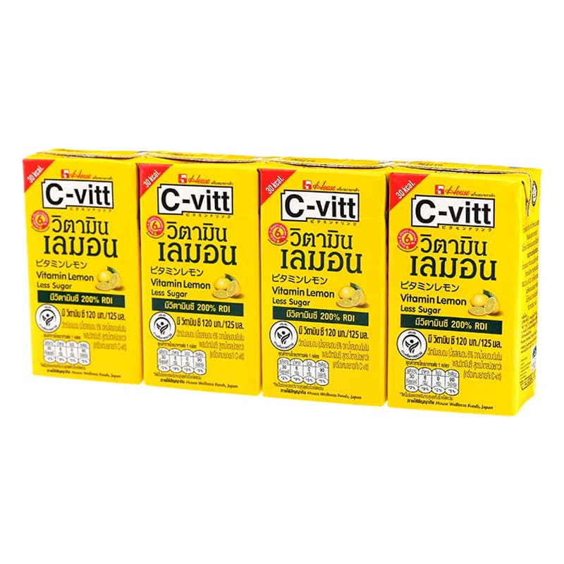 C-VITT Vitamin C Drink Lemon Flavor 125ml Pack 4
