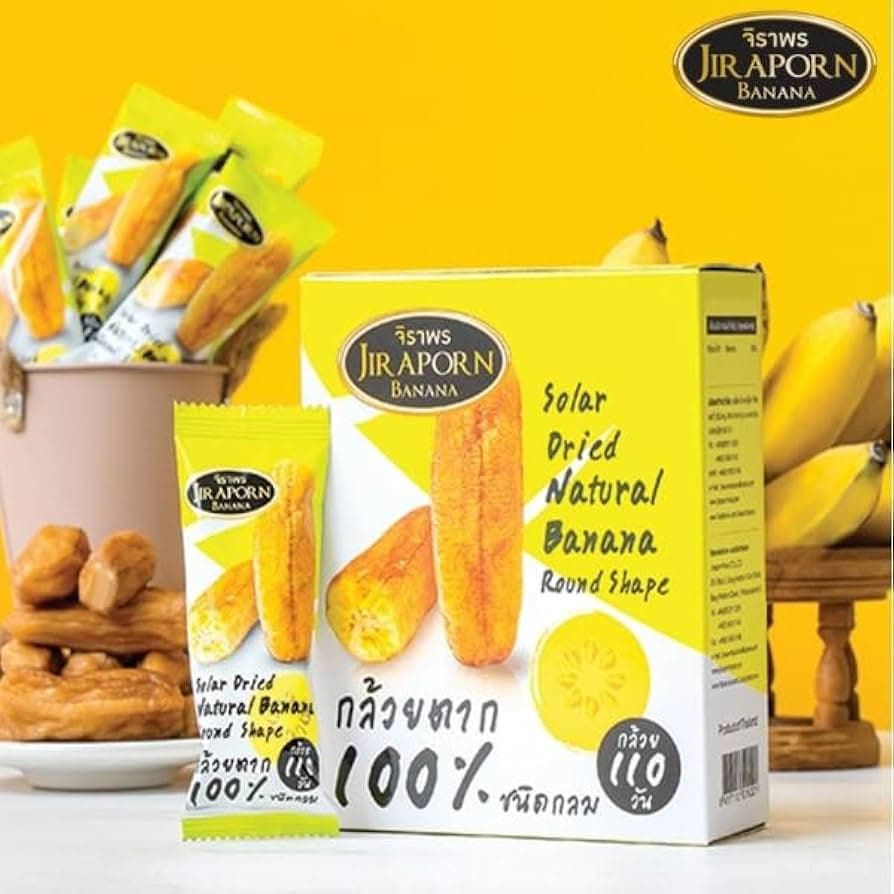 JIRAPORN Flat Solar Dried Natural Banana 240g