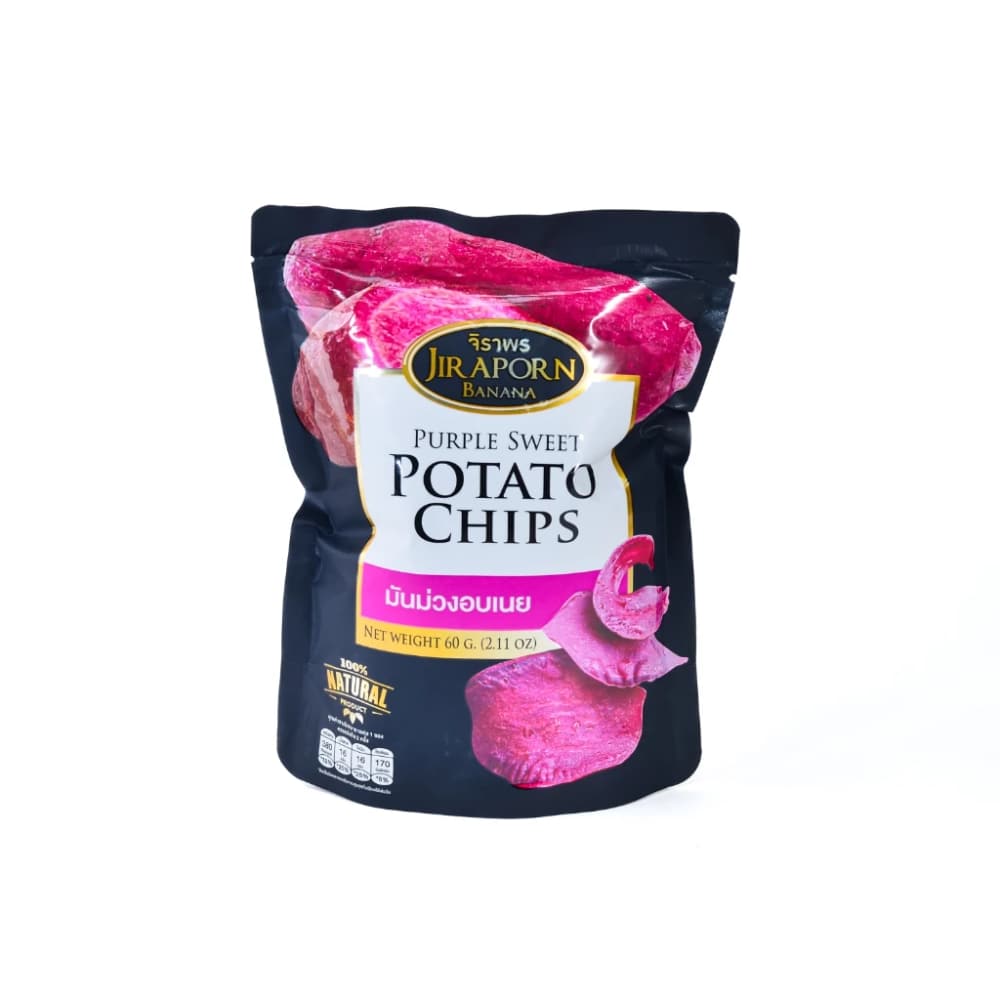 JIRAPORN Crispy Baked Purple Potato Chips with Butter 80g