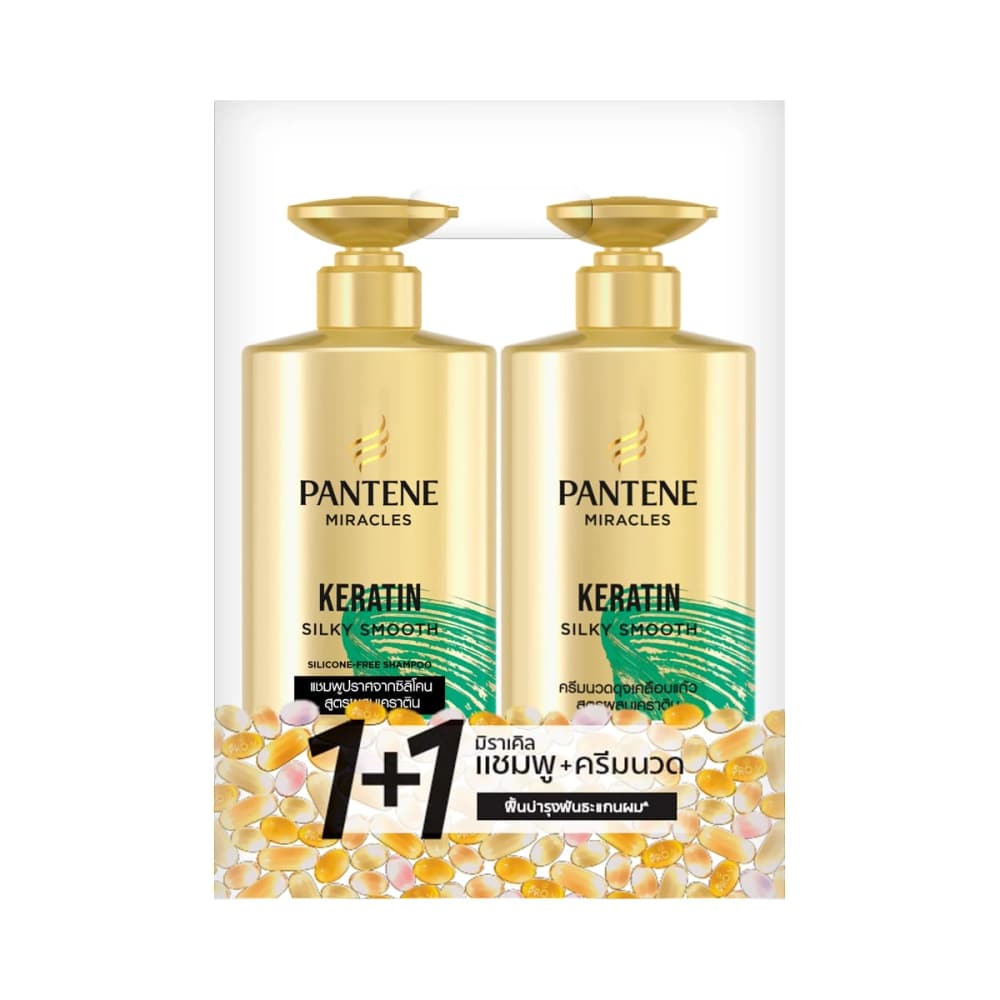 PANTENE Miracles Keratin Silky Smooth Shampoo 400ml + Conditioner 380ml