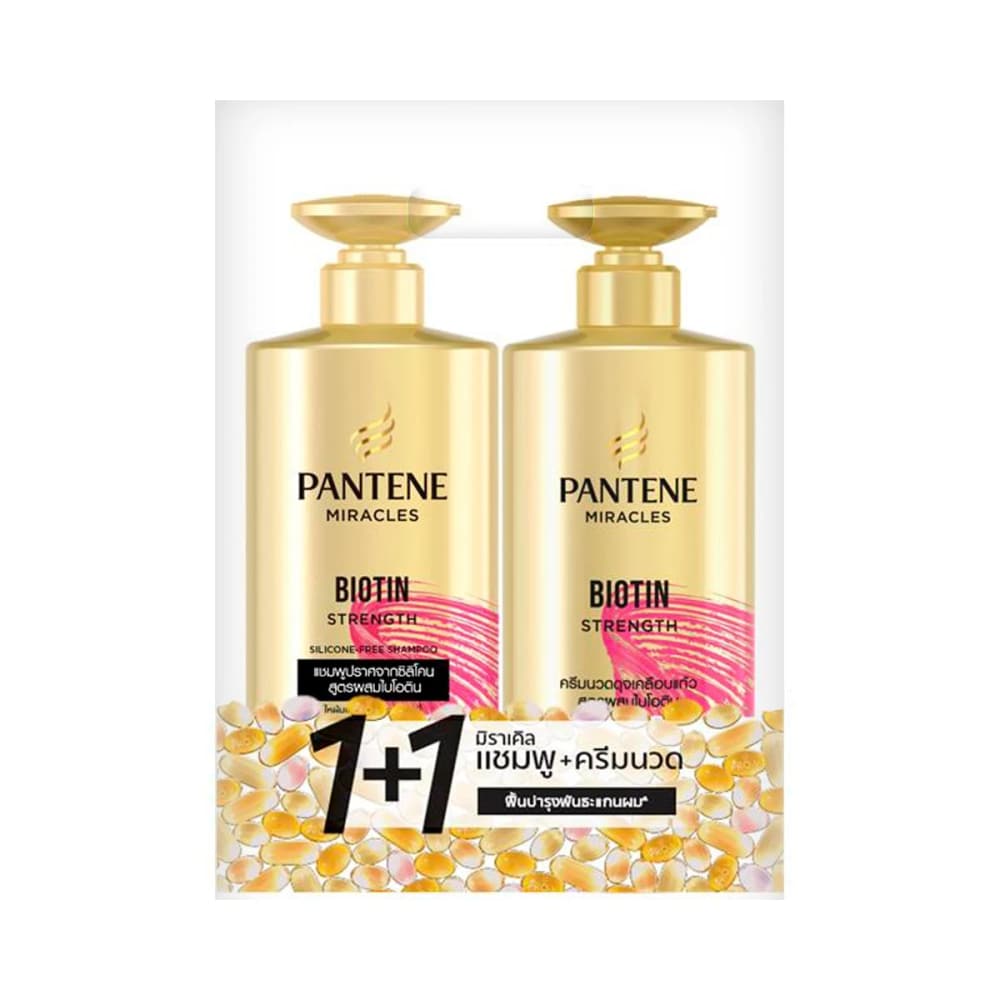 PANTENE Miracles Biotin Strength Shampoo 400ml + Conditioner 380ml