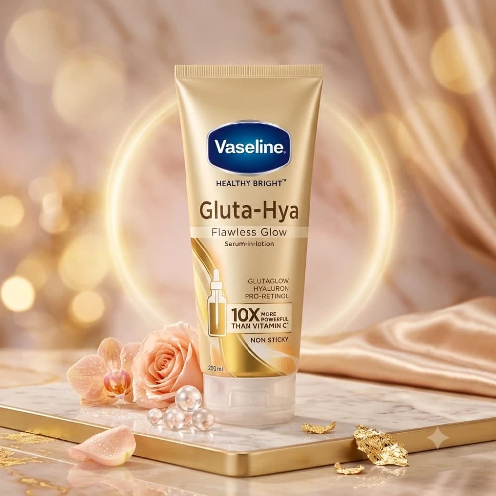 Vaseline Gluta-HYA Serum Burst UV Lotion Flawless Glow 300ml
