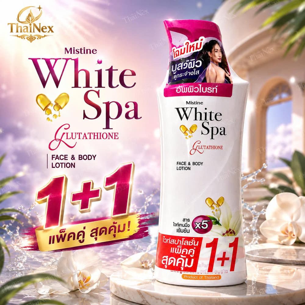 MISTINE WHITE SPA GLUTATHIONE UV LOTION 1+1
