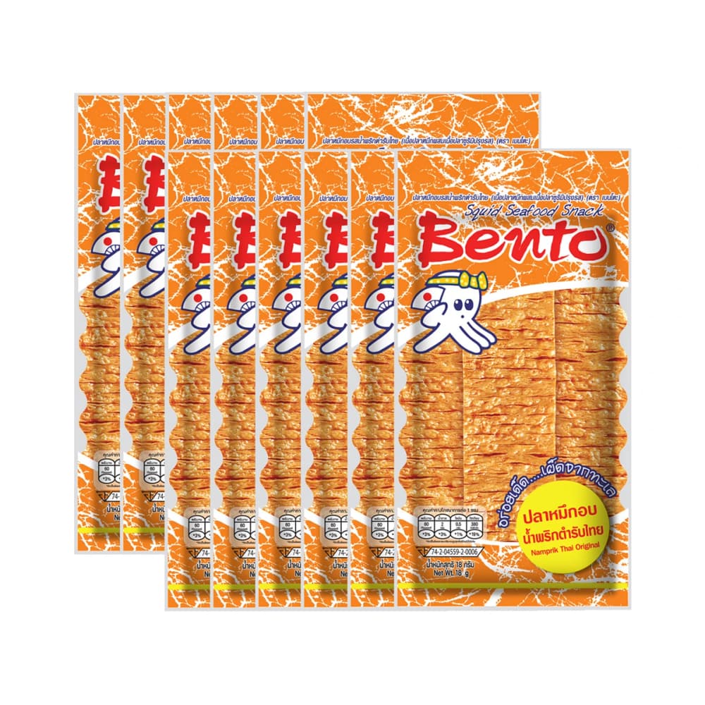 BENTO Squid Seafood Snack Thai Namprik Flavor 18g x 12 units