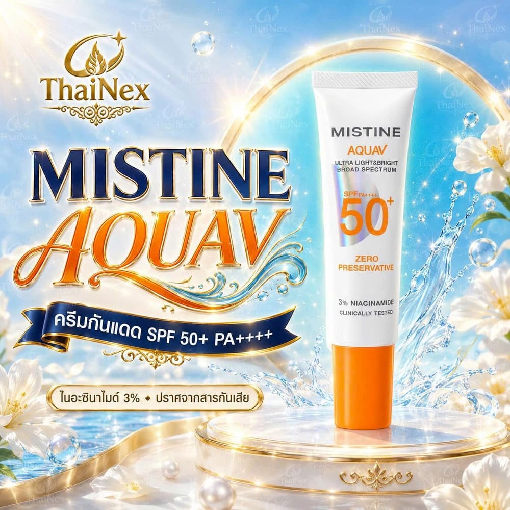 MISTINE AQUA V ULTRA LIGHT&BRIGHT SUNSCREEN SPF50+ PA++++ 15 ML