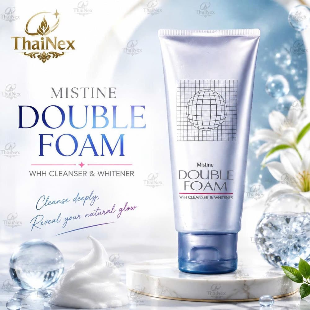 Mistine Double Foam With Cleanser & Whitener
