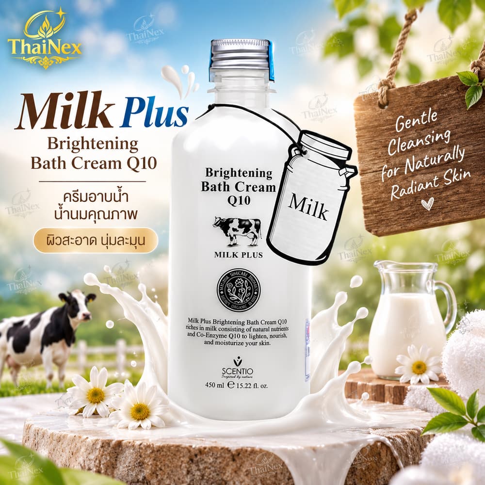 Scentio - Brightening Bath Cream Q10 - Milk Plus - 450ml