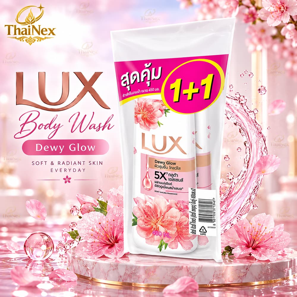 Lux Shower Cream Dewy Glow 450 ml (1+1)