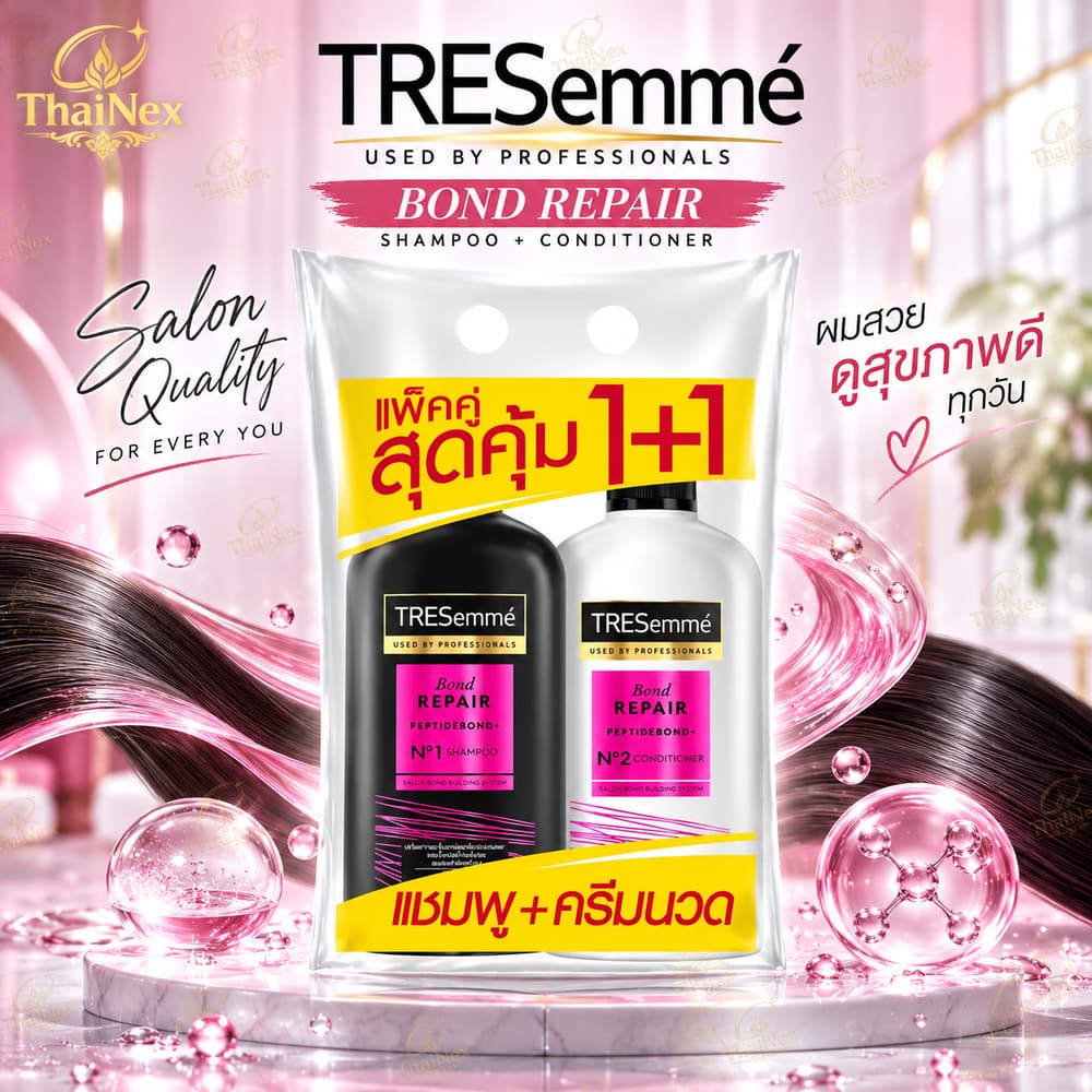 TRESemme Shampoo+Conditioner Bond Repair 370 Ml. (1+1)