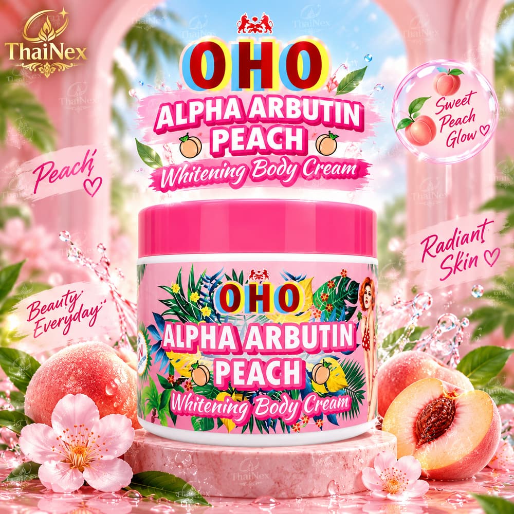 OHO Alpha Arbutin Peach Whitening Body Cream