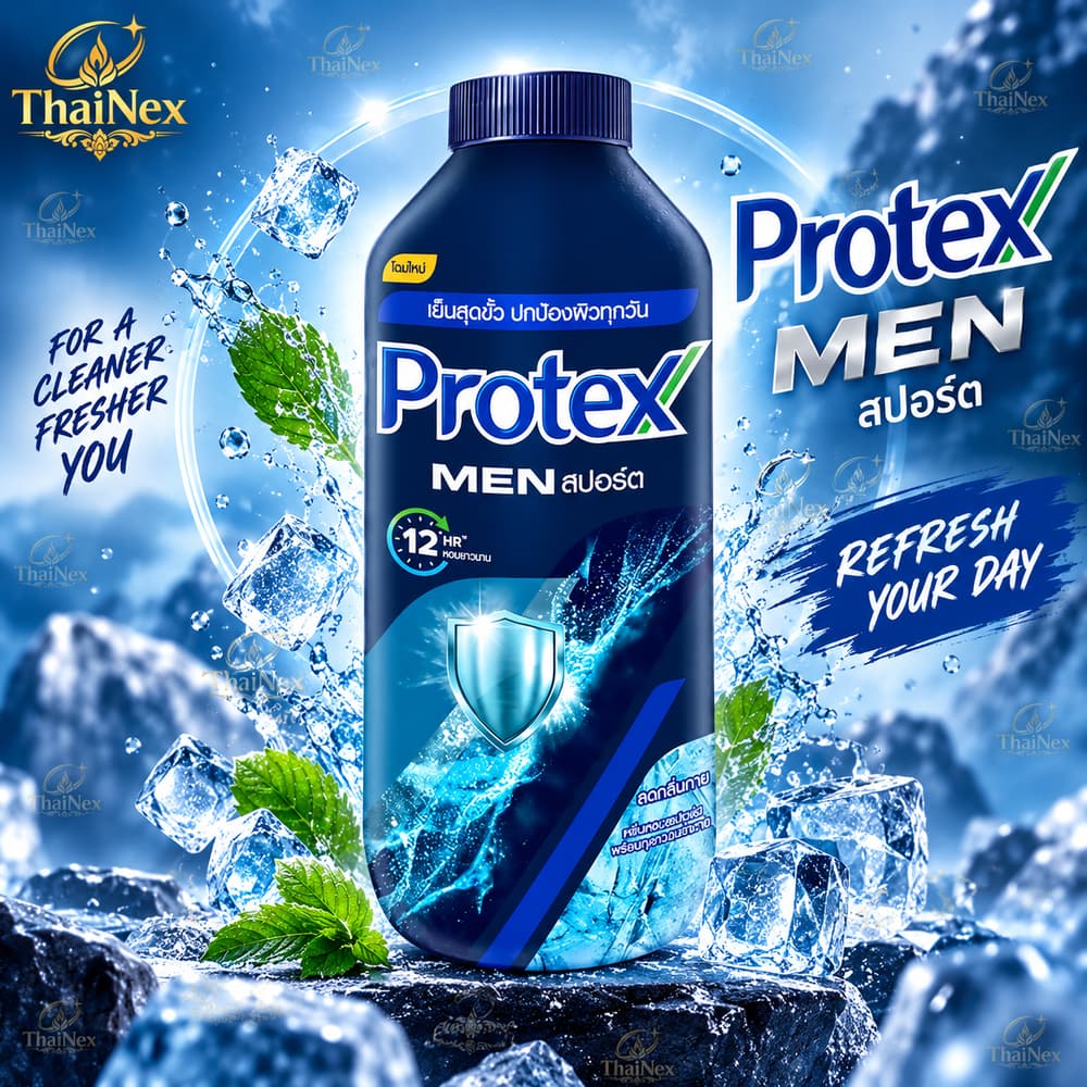 Protex Cooling Body Powder Extreme Cold Men Sport Talcum Powder 140g