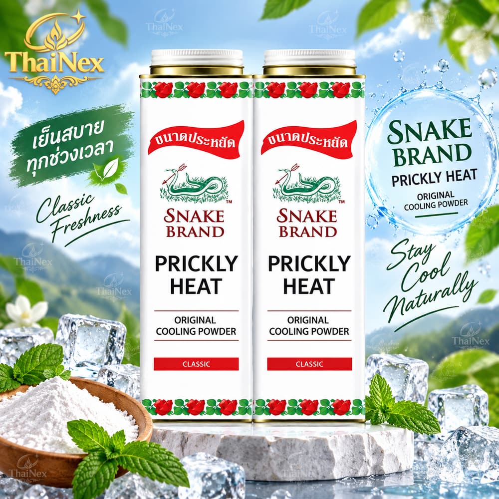 Snake brand prickly heat powder Classic Cooling Body Relief 280g