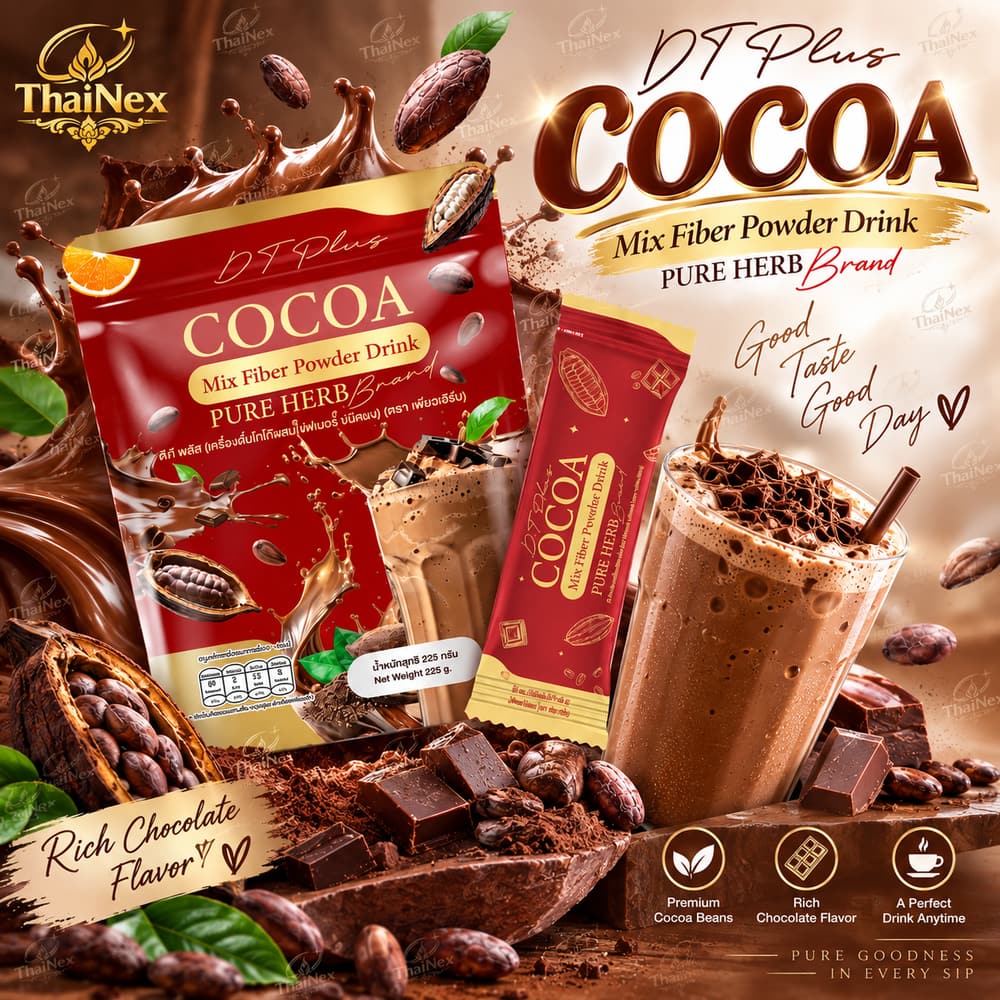 D.T Plus COCOA Mix  Fiber Pure Herb 