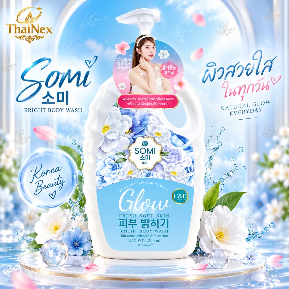 Somi Glow Fresh Soft Skin Bright Body Wash 