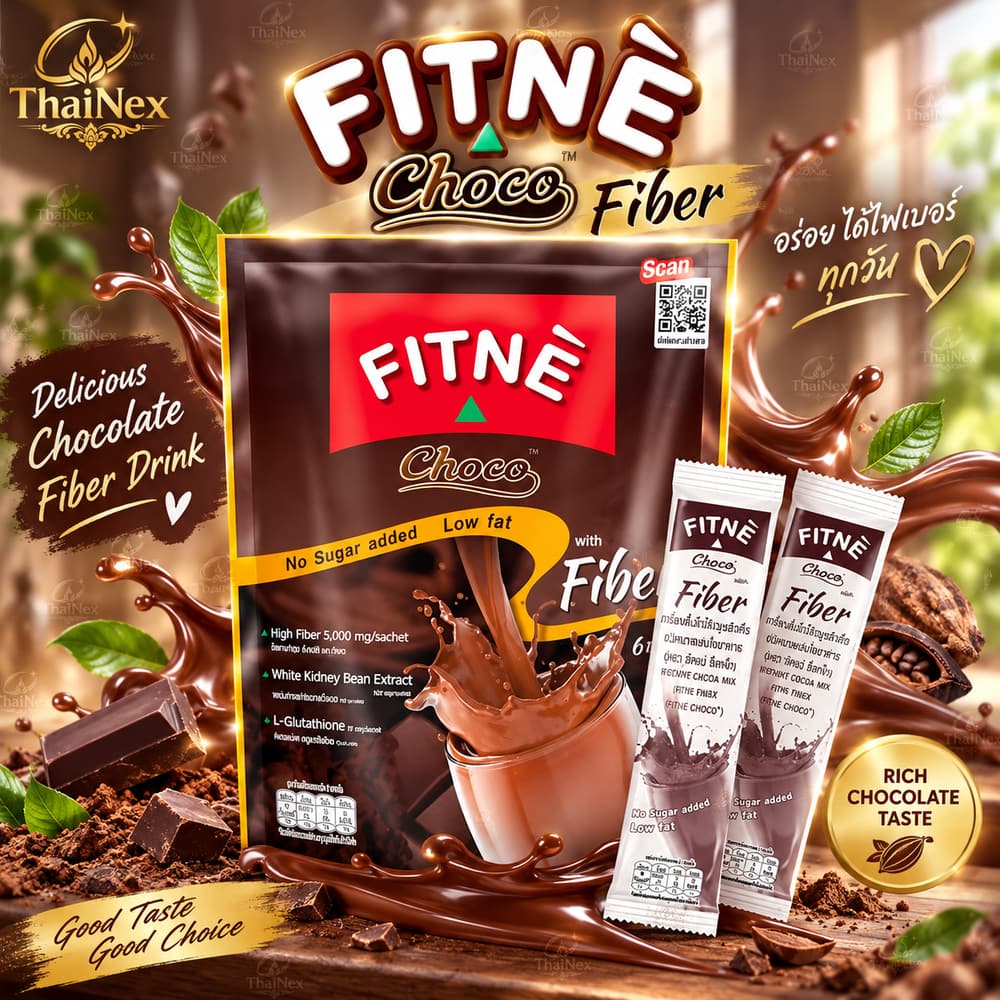 FITNE CHOCO COCOA MIX FIBER 15G X 10 PCS