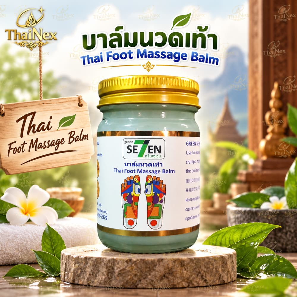 Green Se7en Thai Foot Massage Balm White  Foot Balm 50g