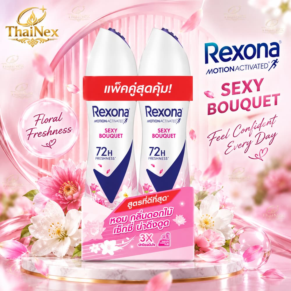 Rexona Spray Sexy Bouquet Antiperspirant 135 Ml (1+1)