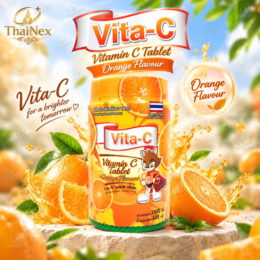 VITA-C Vitamin C Orange Flavor 1,000 tablets