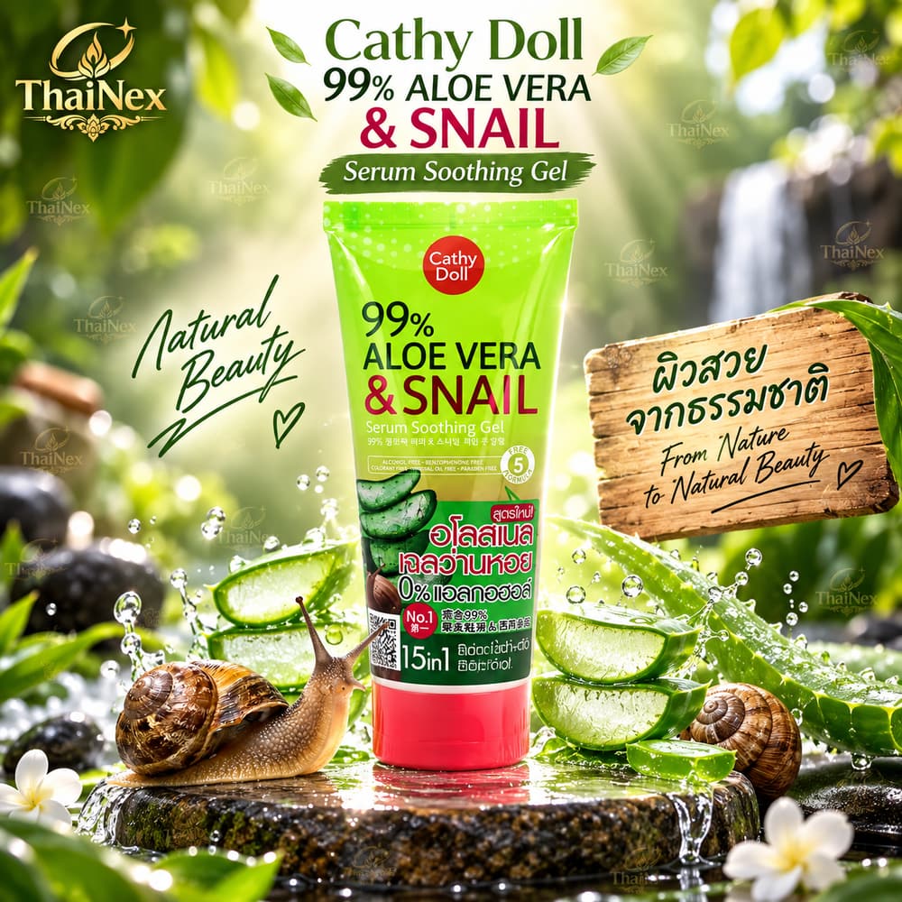 99% Aloe Vera & Snail Serum Soothing Gel