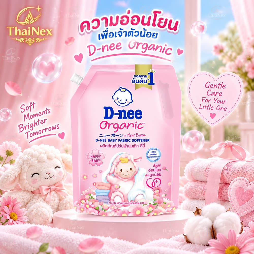 D-nee Baby Fabric Softener Organic Happy Baby [Pink] 1100ml