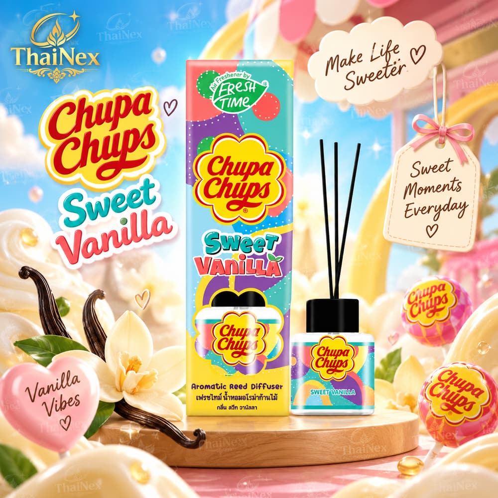 Chupa Chups Sweet Vanilla Aromatic Reed Diffuser 30ml