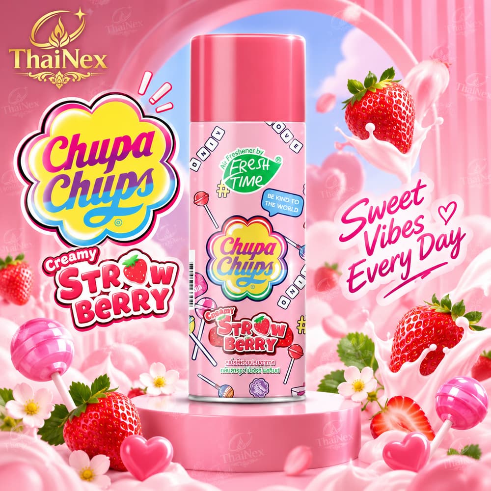 Chupa Chups Creamy Strawberry Air Freshener Spray 450ml
