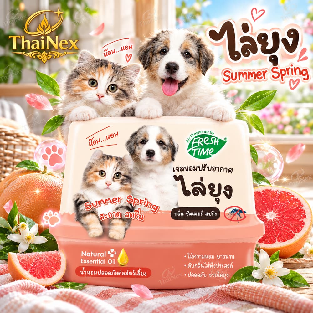 Fresh Time Pet Mosquito Repellent Gel Air Freshener - Summer Spring 180g