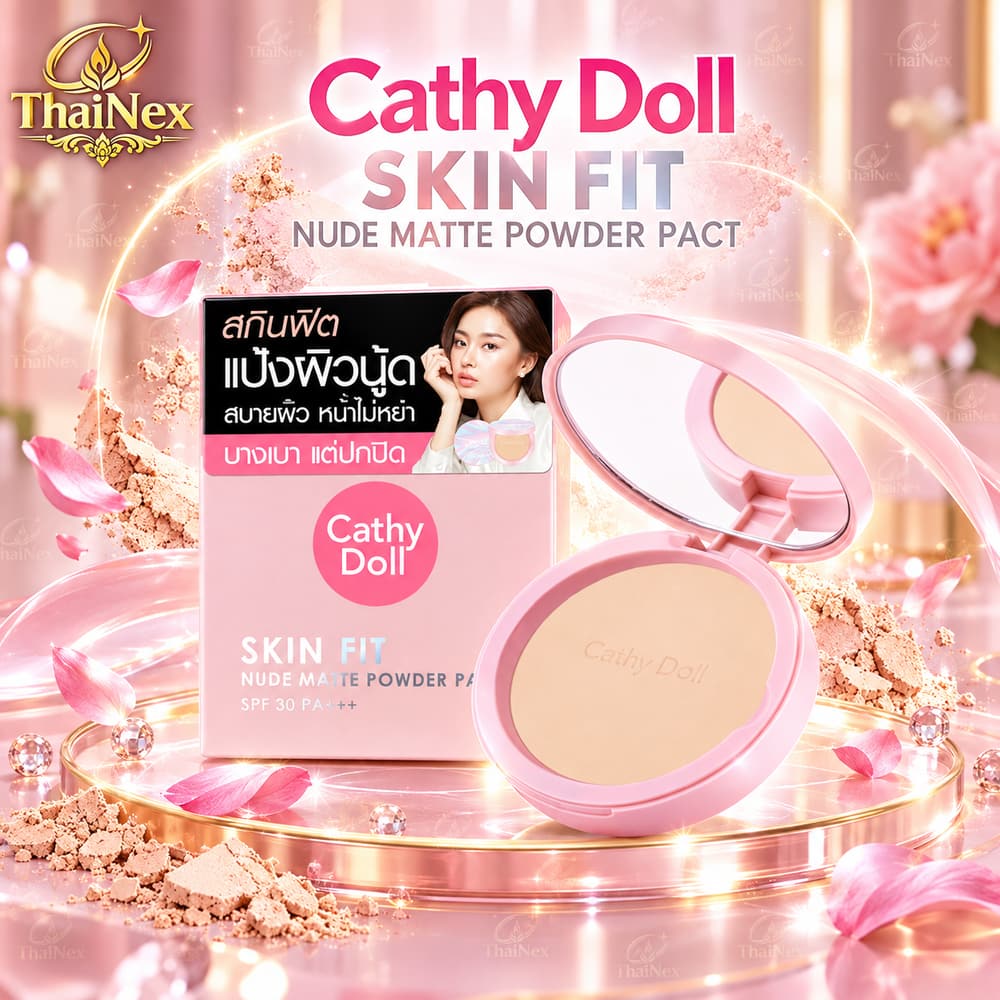 Cathy Doll Skin Fit Nude Matte Powder Pact SPF 30 PA+++ 4.5 g.