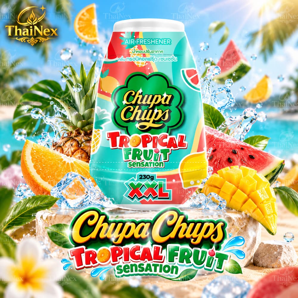 Fresh Time Chupa Chups Tropical Fruit Scented Gel Air Freshener 230g
