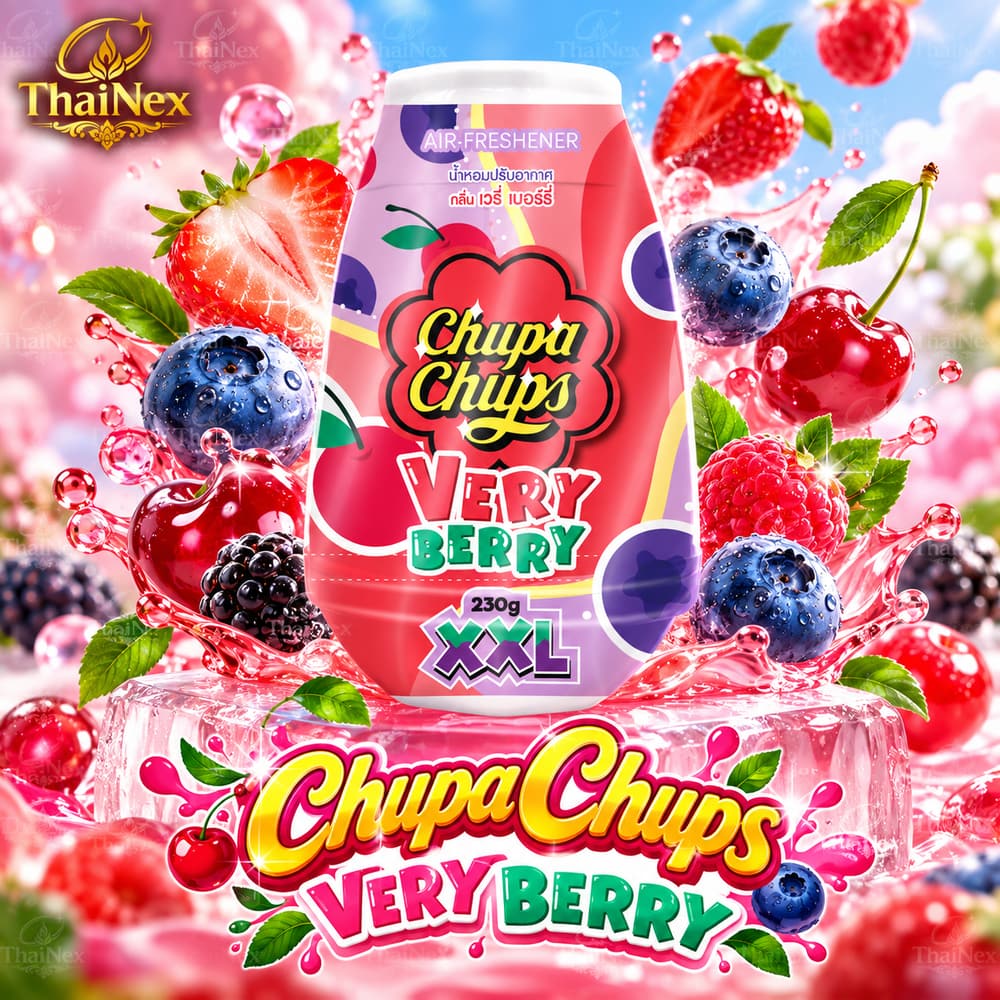 Fresh Time Chupa Chups Very Berry Scented Gel Air Freshener 230g