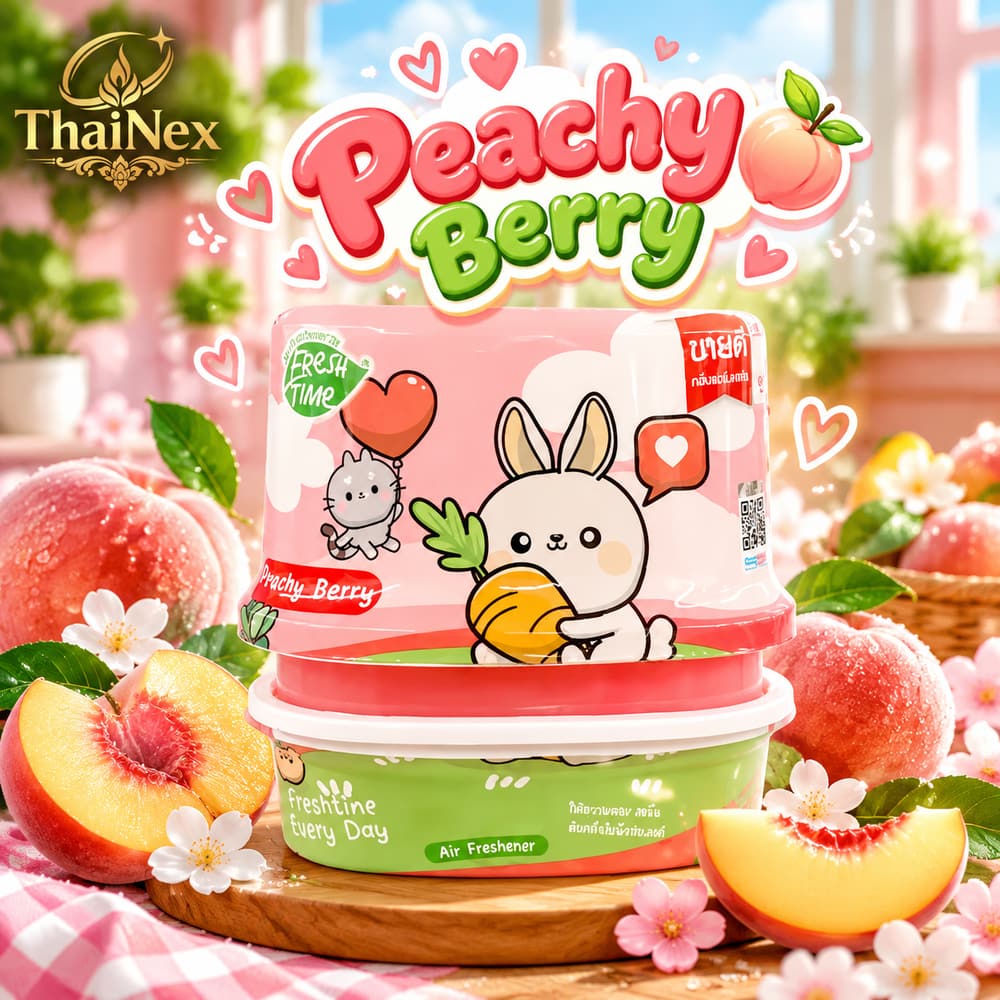 Fresh Time Peach Berry Scented Gel Air Freshener 180g