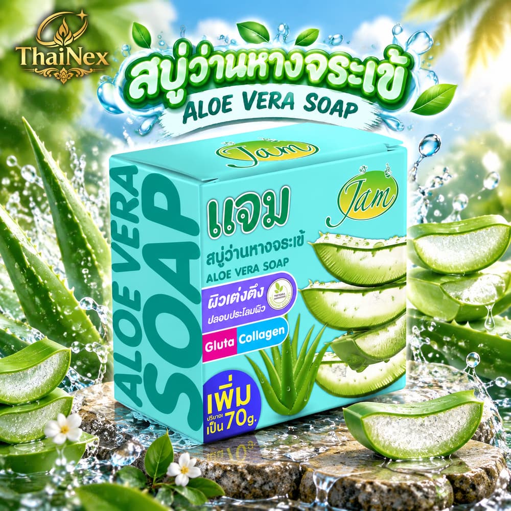 Jam Soap Aloe Vera Soap 70g – 12 Pack
