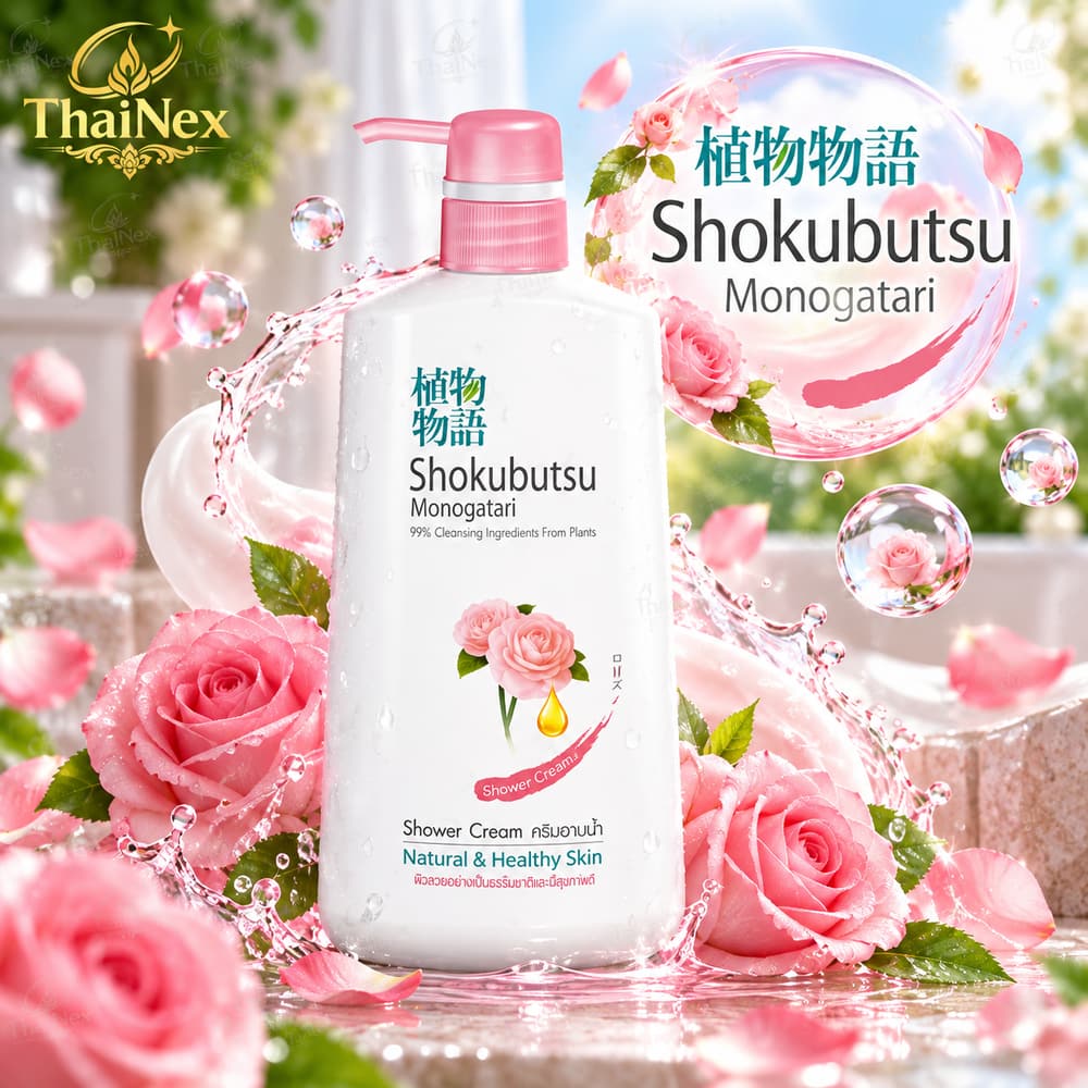 Shokubutsu Shower Cream Japanese Camellia Natural Skin 400ml.
