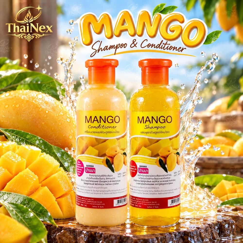 Banna Mango Shampoo & Conditioner Set 360ml × 2 Bottles