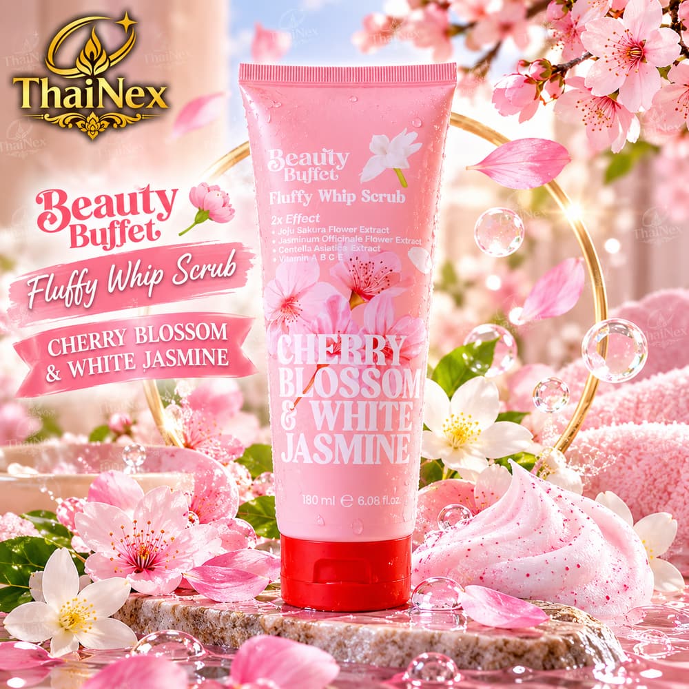 Beauty Buffet Cherry Blossom & White Jasmine Fluffy Whip Scrub 180ml