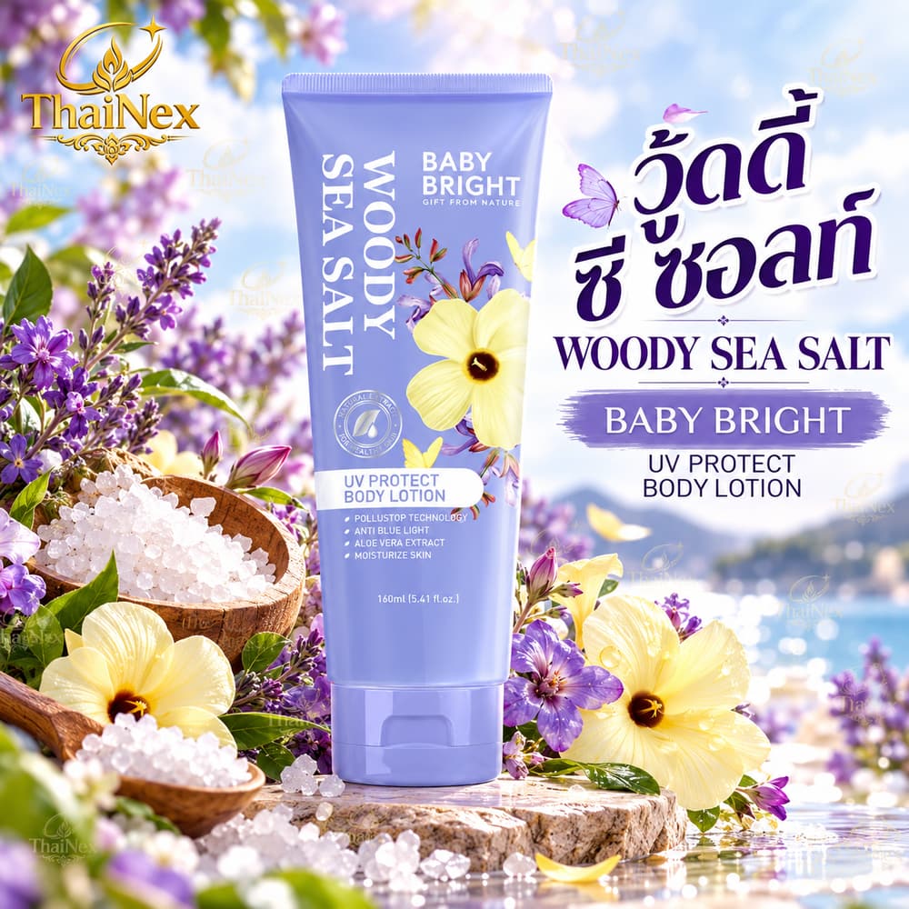 Baby Bright Woody Sea Salt UV Protect Body Lotion 160ml