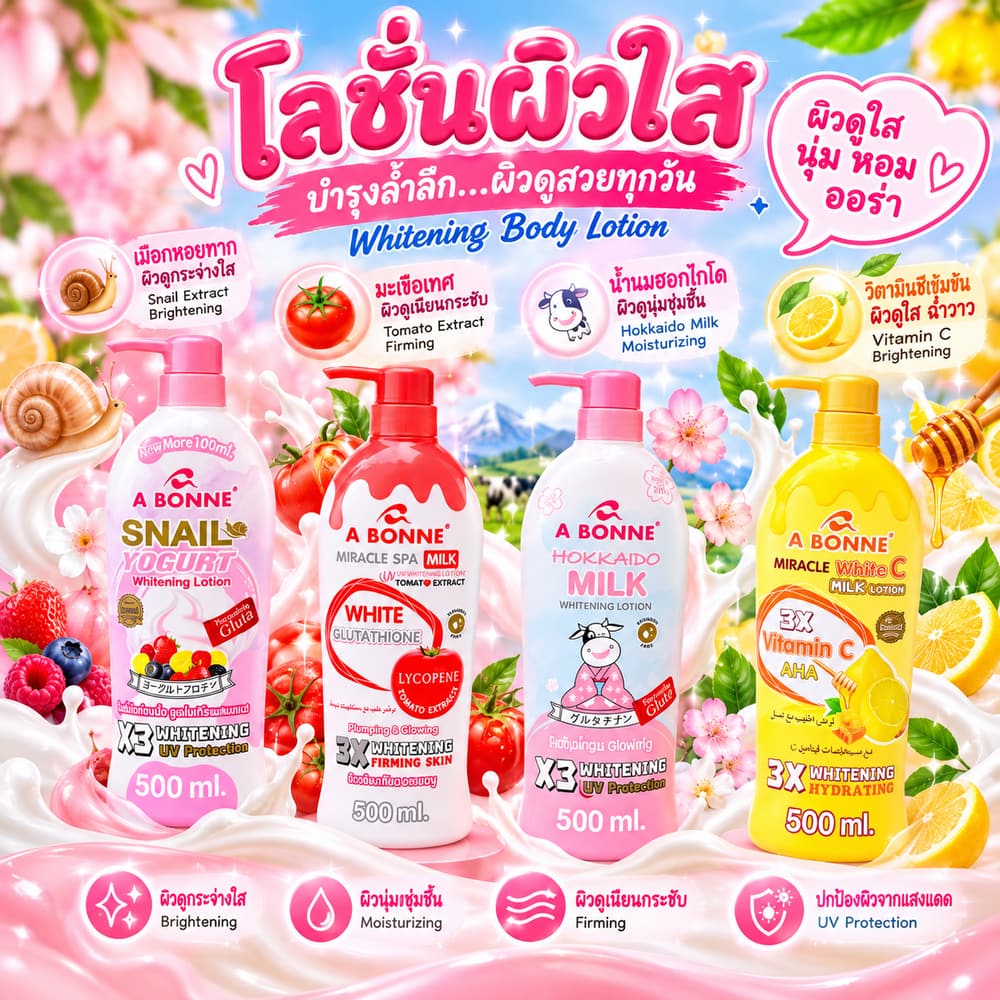 A Bonne 3X Whitening Body Lotion 500ml – 4 Variants