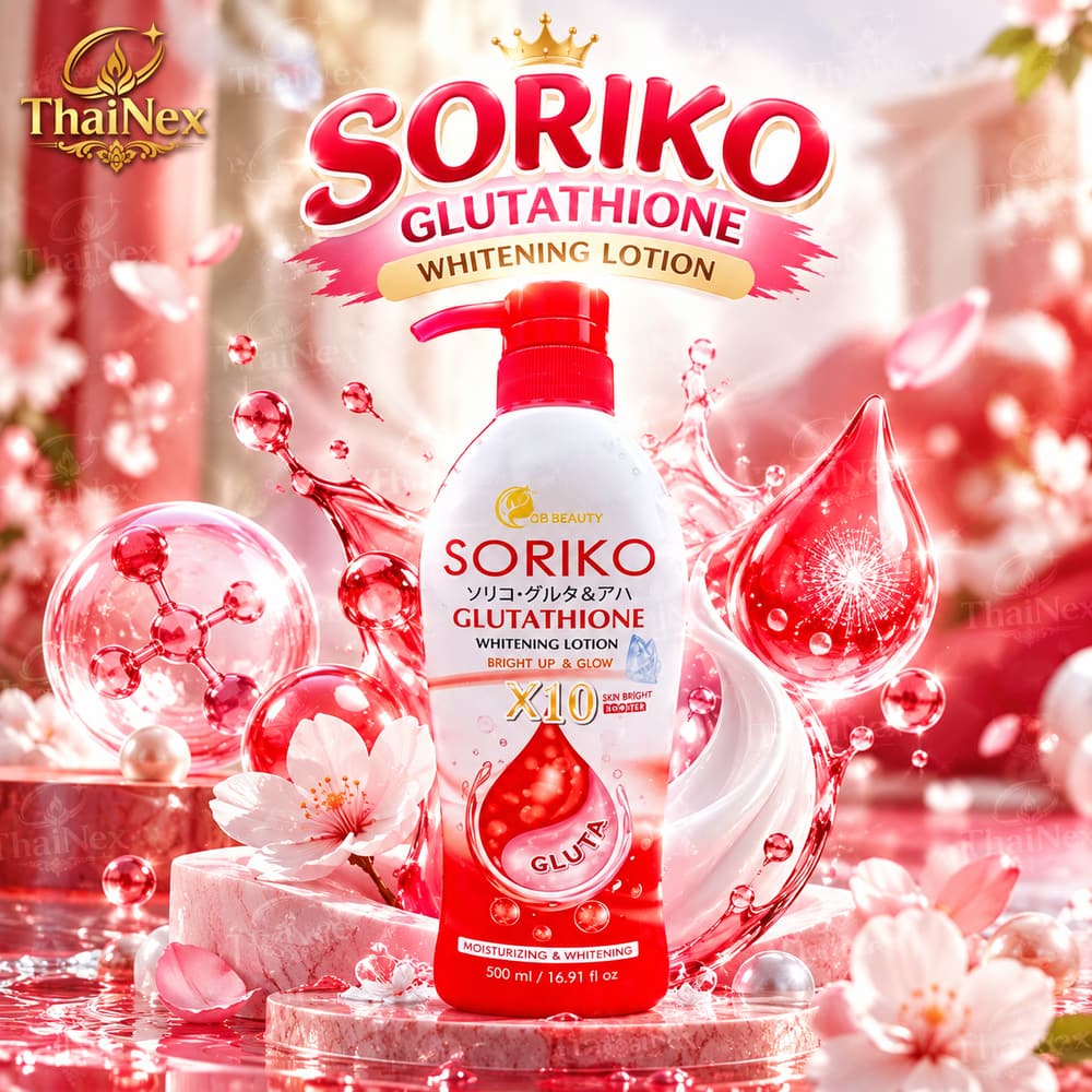 Soriko Glutathione Whitening Lotion Bright Up & Glow X10 500ml