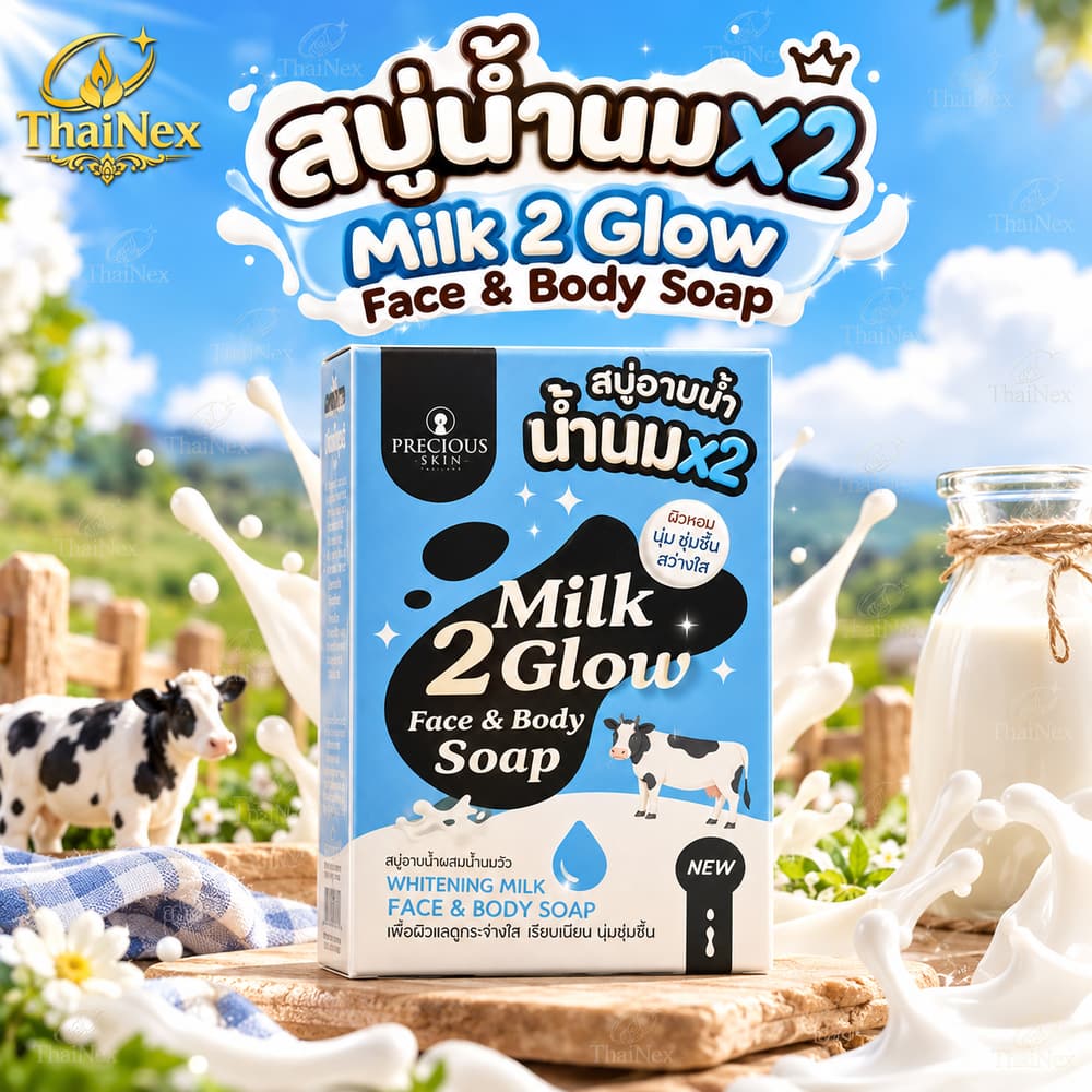 Precious Skin Milk 2 Glow Double Milk Face & Body Soap 110g