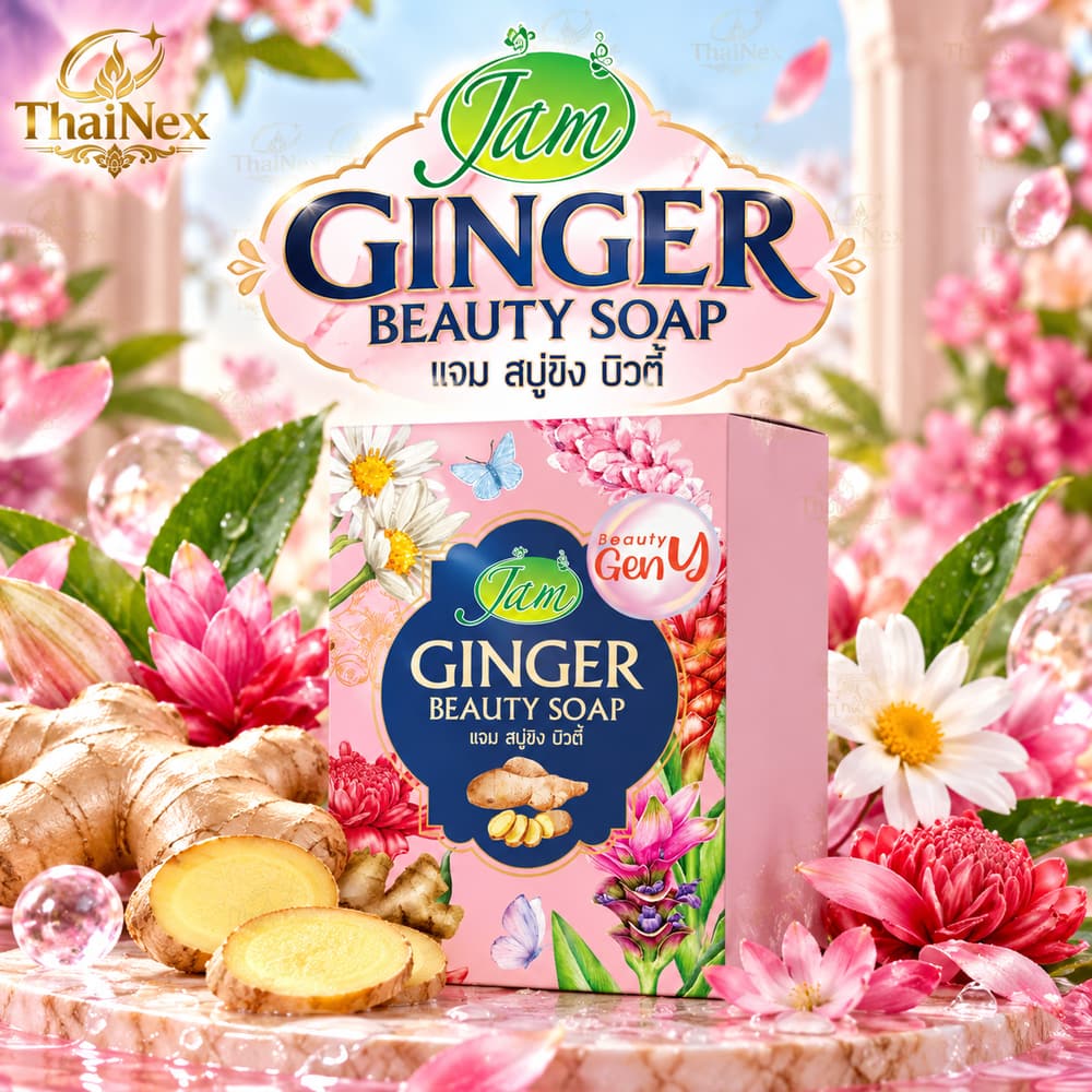 Jam Soap Ginger Beauty Soap 120g × 4 Bars